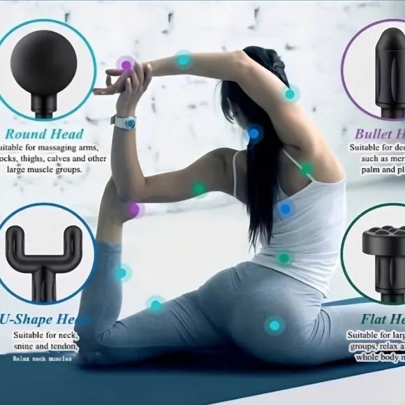 Potable Deep Tissue Massage Gun with Attachments - Picture 4 of 4